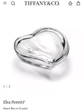 Tiffany & Co. Clear Crystal Heart Box